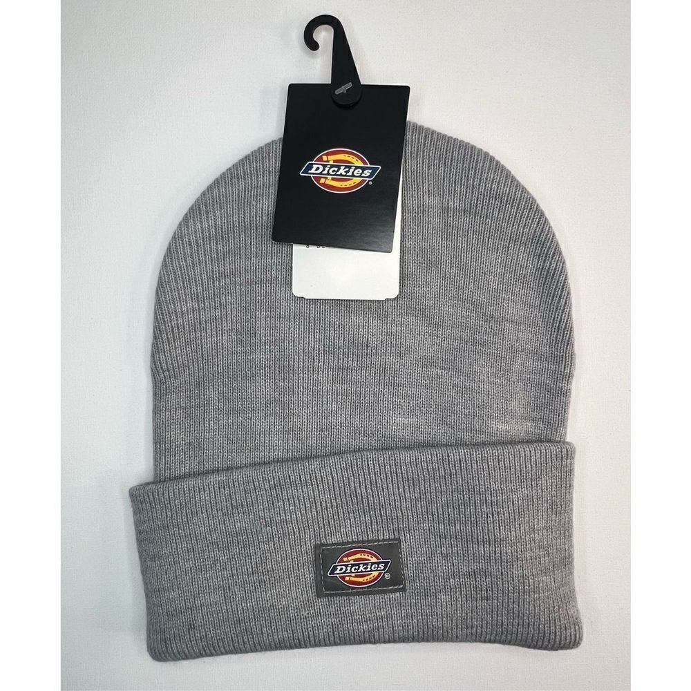 NWT Dickies Basic Grey Warm Stretchy Beanie Style Hat